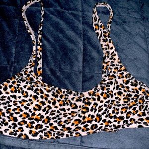 Leopard bikini top